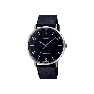 Relógio Casio MTP-VT01L-1B2UDF Analógico Masculino - Preto/Prata