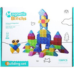 Jogo de Cubos Magnéticos de Construção Chuang Huang - CH1373 (138 peças)
