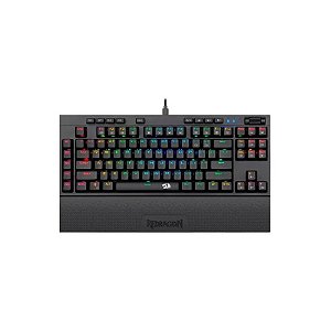 Teclado Gamer Redragon K588RGB Broadsword com Fio Preto
