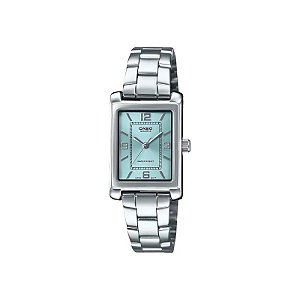Relógio Casio LTP-1234DD-2ADF Analógico Feminino - Prata/Azul Claro