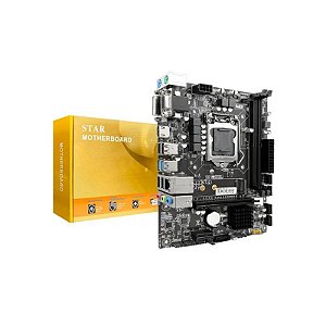 Placa-mãe MB 1151 Star H310 H310G398 DDR4 M.2 Nvme/HDMI/VGA 8TH e 9TH