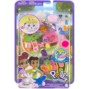 Polly Pocket Estojo Coelho de Jardim de Flores Mattel - HKV36