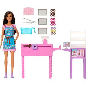 Boneca Barbie Careers Carrinho de Donuts Mattel - JKB50