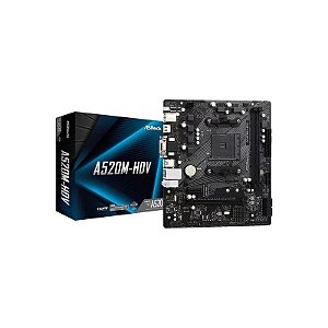 Placa Mãe Asrock A520M-HDV DDR4 Soquete AM4 Chipset AMD A520 Micro ATX