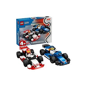 Jogo Lego City F1 Williams Racing e Carros de Corrida Haas F1 92 Peças