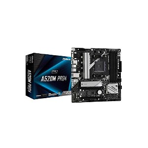 Placa-mãe AMD AM4 Asrock A520M-HDV Micro ATX