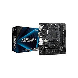 Placa-Mãe Asrock A520M-HDV AM4 DDR4 Micro ATX