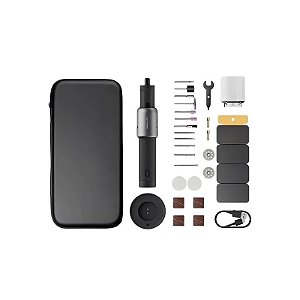 Kit de Ferramentas Rotativas Hoto Sem Fio 35 Em 1 QWLDM001 - Preto/Cinza