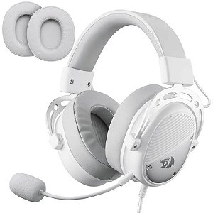 Fone de ouvido Gamer Redragon H730W Thoridal com fio - Branco