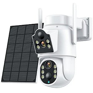 Câmera de Segurança Solar Smart Satellite Externa A-CAM8013DS 6MP Wifi - Branca