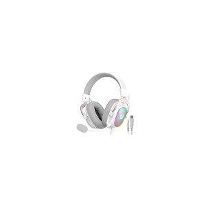 Fone de Ouvido Gamer Redragon H510W-RGB Zeus X RGB / com Fio - Branco