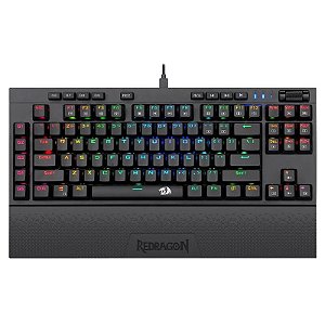 Teclado Gamer Redragon K588RGB-Pro BroadsWord Pro USB Preto (Inglês - com Fio)