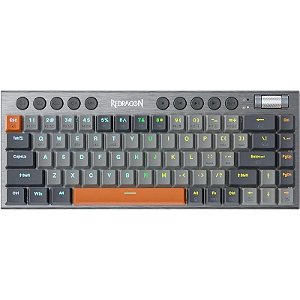 Teclado Gamer Mecânico Redragon Horus SE K609-RGB-PRO 2.4GHz BT (Inglês) Switch Vermelho