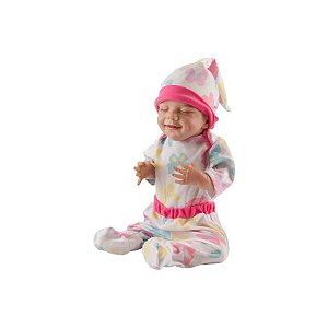 Boneca Reborn Bebê V-131 - 48CM - Silicone - Roupa Borboleta