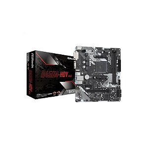 Placa-mãe AM4 Asrock B450M-HDV R4.0 DVI-D/HDMI/VGA