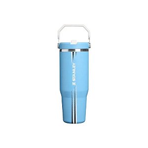 Garrafa Térmico Stanley The Iceflow Flip Straw Tumbler de 887 ML - Team Light Blue White