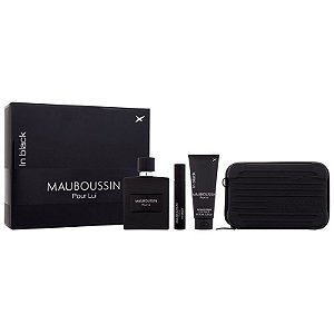 Kit Perfume Mauboussin Pour Lui In Black EDP 100mL+20mL+Shower Gel 75mL - Masculino
