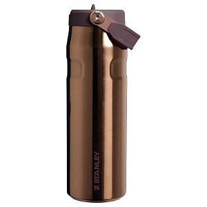 Garrafa Térmica Stanley Iceflow Flip Straw 2.0 - 10-13072-0375 (710mL) Rosa Polido Dourado