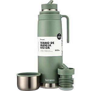 Garrafa Térmica com Alça Rígida Terrano 1L - Oliva