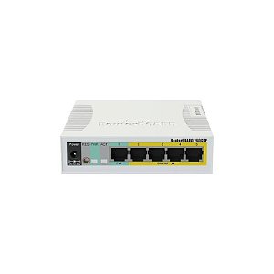 Switch Gerenciável Mikrotik RB260GSP CSS106-1G-4P-1S GB Poe