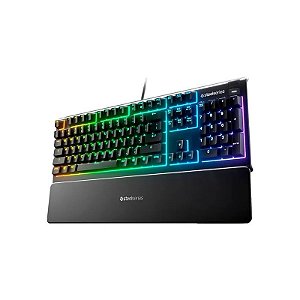 Teclado Gamer Steelseries Apex 3 RGB USB-C - Preto