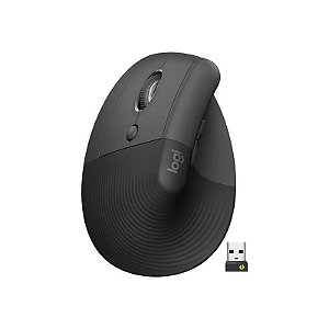 Mouse Logitech Lift Left Wireless MR0094 910-006467 Vertical - Preto