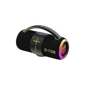 Caixa de Som G-Tide SH80 - 50W - Bluetooth - NFC - À Prova D'Água - Preto e Verde