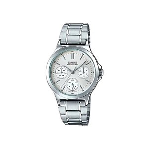 Relógio Casio LTP-V300D-7AUDF Analógico Feminino - Prata/Branco