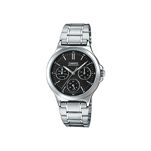 Relógio Analógico Feminino Casio Vintage LTP-V300D-1AUDF - Prata/Preto