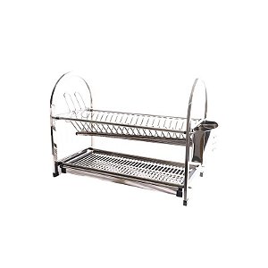 Escorredor de Louças em Inox 64cm de Comprimento 44cm de Altura 31cm de Fundo