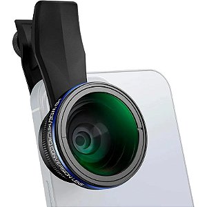 Lente 2 em 1 Grande Angular e Macro 2x para Celular Neewer com Rosca de 17 mm - LS-60
