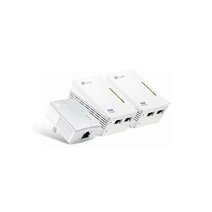 Kit de Extensor de Alcance TP-Link Powerline TL-WPA4220T AV600 500MBPS - Branco (Pacote 3)