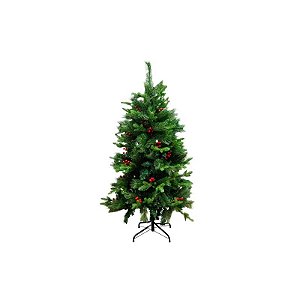 Árvore de Natal Tipo Pinho Artificial com Frutas Vermelhas 1,20M