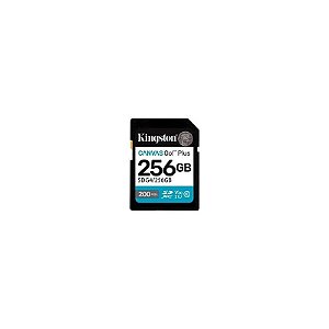 Cartão de Memória SD Kingston Canvas Go Plus C10 U3 V30 A2 256GB - SDG4/256GB