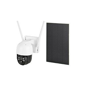 Câmera de Segurança IP S30-4G-M - 2MP - Wi-Fi - 2 Antenas - com Painel Solar - Branco e Preto