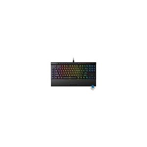 Teclado Gamer Mecânico Redragon K587RGB-Pro Magic-Wand Pro USB / RGB / Azul / Inglês - Preto