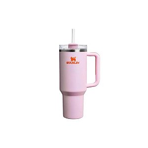 Copo Térmico Stanley The Flowstate Quencher H2.0 Tumbler 10-10825-502 - 1.18L - com Canudo - Rosa Pétala Brilhante