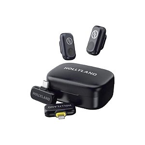 Microfone Sem Fio Hollyland Lark A1 Combo - USB-C/Lightning - Recarregável - Cinza Espacial