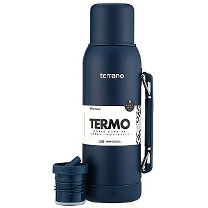 Garrafa Térmica Terrano 1L com base de silicone - Azul Marinho