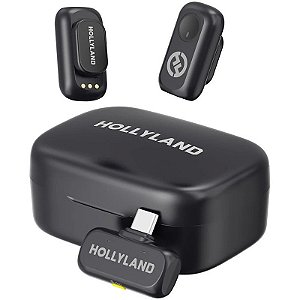 Microfone sem fio Hollyland Lark A1 Duo USB-C - Cinza Espacial