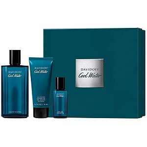 Kit Perfume Davidoff Cool Water Eau de Toilette 125mL+15mL+ Sabonete Líquido Corporal 75mL - Masculino