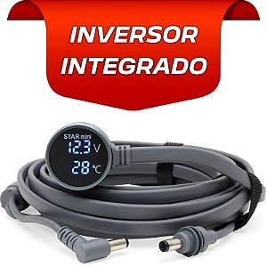 Adaptador automotivo 12V com INVERSOR e cabo de 5M - Starstore Starlig (caixa feia)