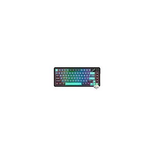 Teclado Gamer Mecânico Redragon K724GBG-RGB-Pro Behemoth Pro Wireless / RGB / Preto