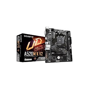 Placa Mãe Gigabyte A520M K V2 M.2 AM4 / Chipset A520 / DDR4 / Matx