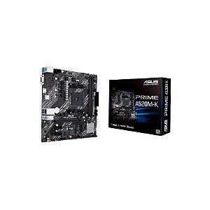 Placa-Mãe Asus Prime A520M-K Soquete AM4 Chipset AMD A520 DDR4 Micro ATX