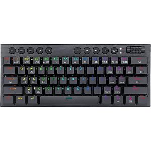 Teclado Gamer Redragon Horus Mini Pro K632-RGB Preto (Inglês sem fio) Switch Vermelho