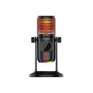 Microfone Redragon GM306 Stellaris RGB USB-C Preto