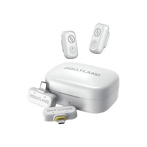Microfone Sem Fio Hollyland Lark A1 Combo - USB-C/Lightning - Recarregável - Branco