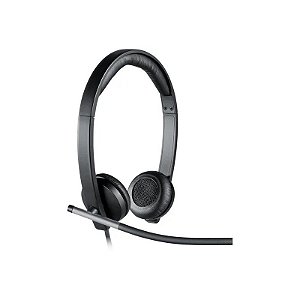 Fone de Ouvido H650E Estéreo Logitech USB 981-000518 Preto