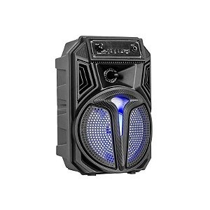 Caixa de som KOLAV-S1203 LED 25W Bluetooth/ USB/ SD/ FM/ Aux - Preto